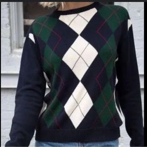 brandy melville argyle sweater